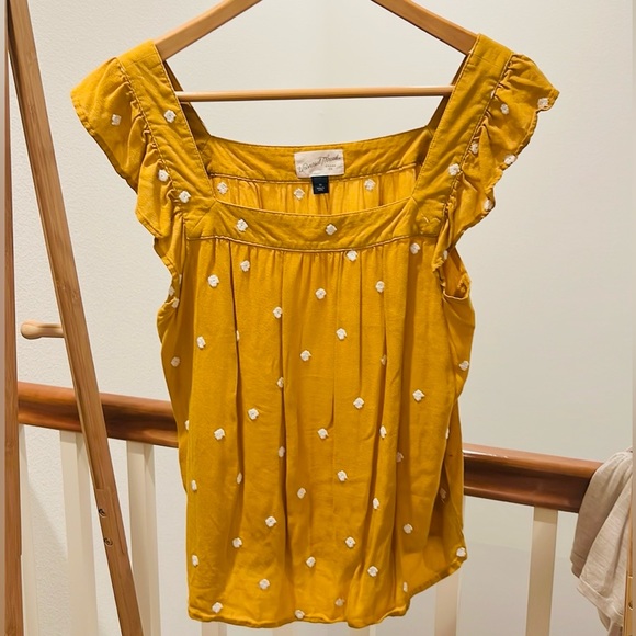 Universal Thread | Tops | Universal Threads Mustard Yellow Ruffle ...